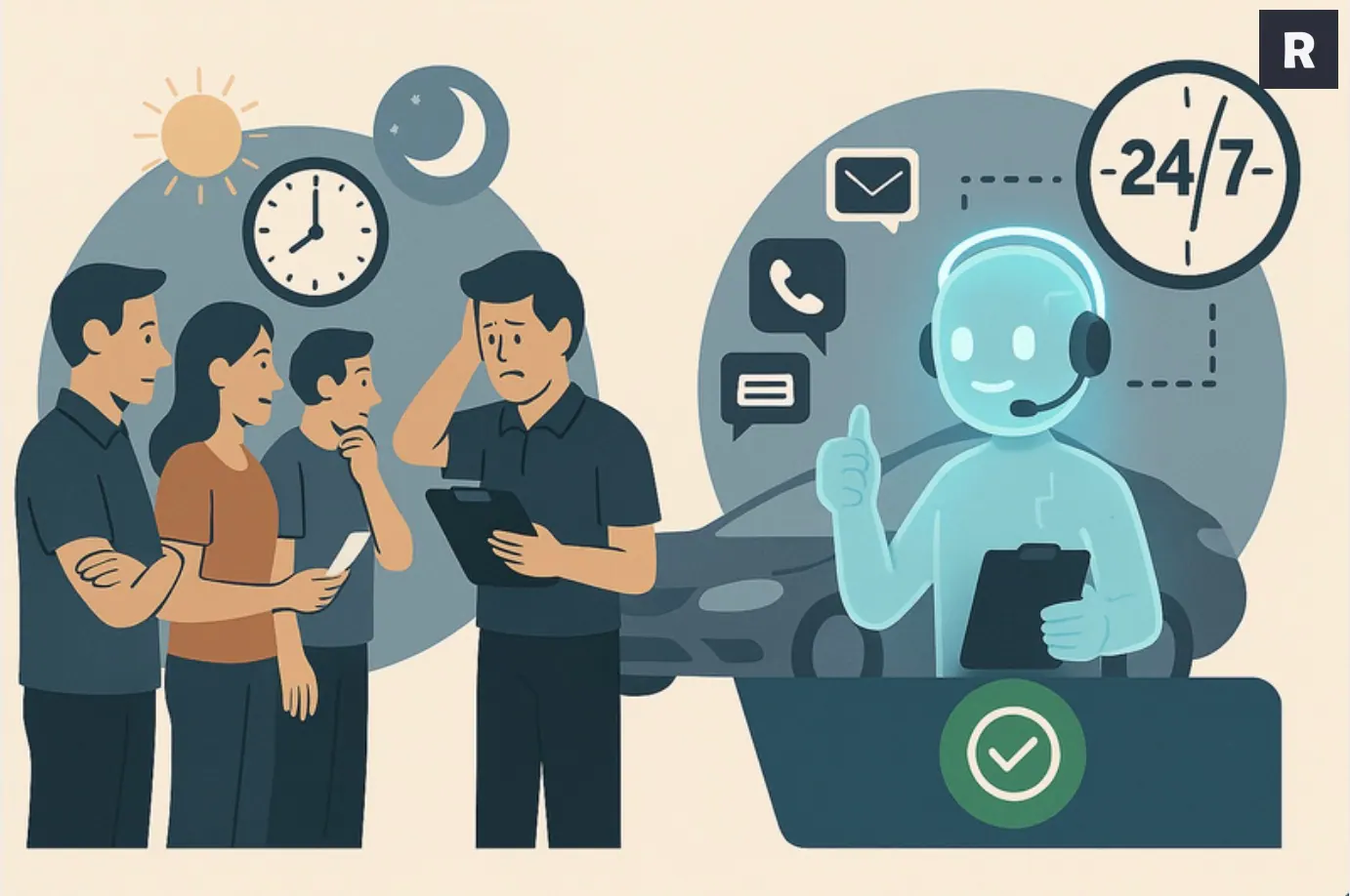 Why automotive businesses lose customers - solutions comparison and how AI employees help
